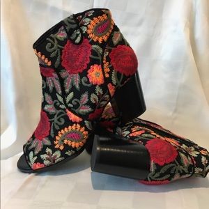 Open toe ankle boots